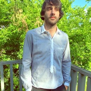 Men’s collared button down dress shirt